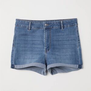 H&M High Rise Denim Blue Women's Shorts